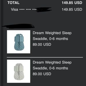 BRAND NEW 2 DREAMLAND WEIGHTED SWADDLES